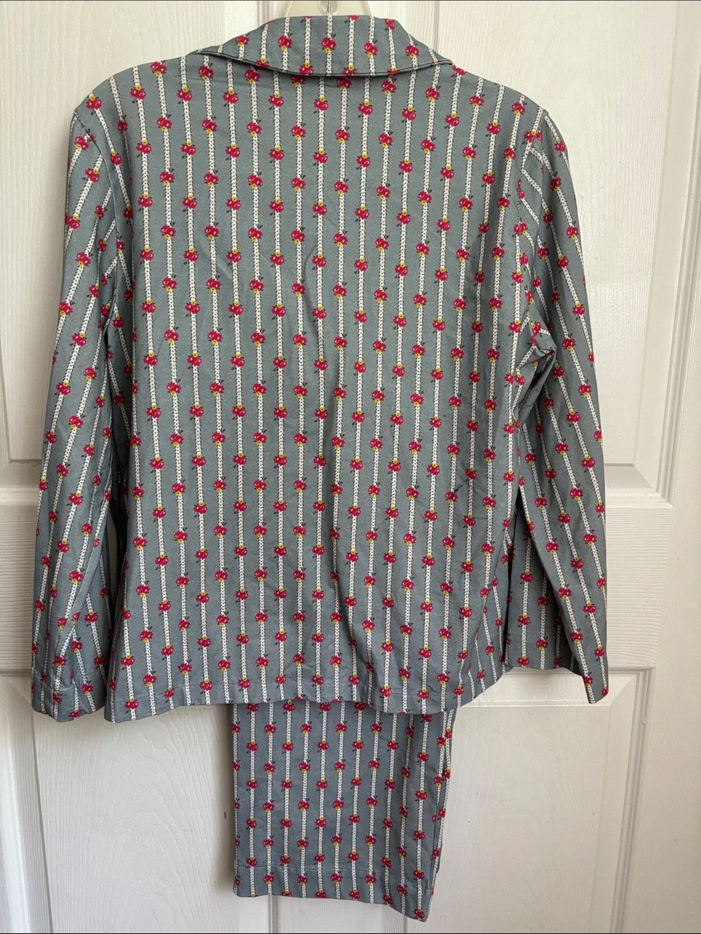 Lalide a Paris Pajamas Georgia blue/grey floral print. Refined & ultra sz Small